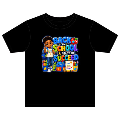 Back to School Tee - "Back to School & Ready to Succeed" Youth T-Shirt
