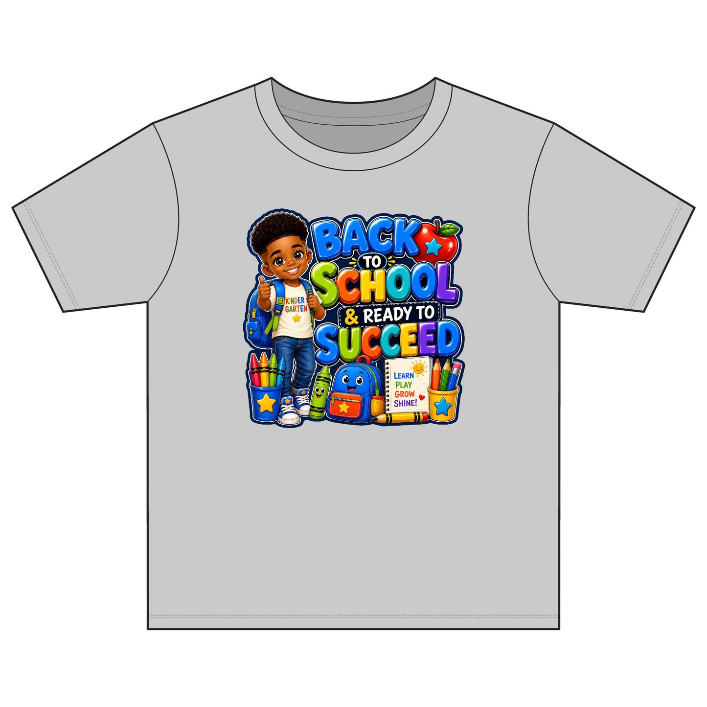 Back to School Tee - "Back to School & Ready to Succeed" Youth T-Shirt