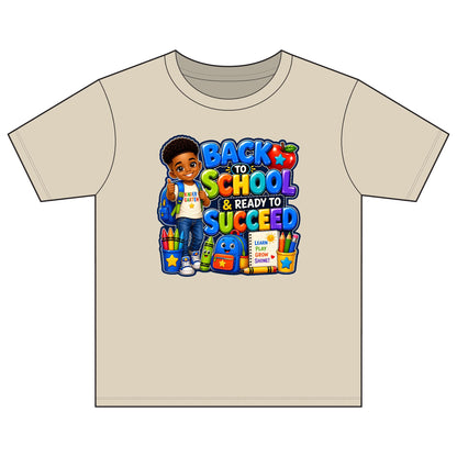 Back to School Tee - "Back to School & Ready to Succeed" Youth T-Shirt