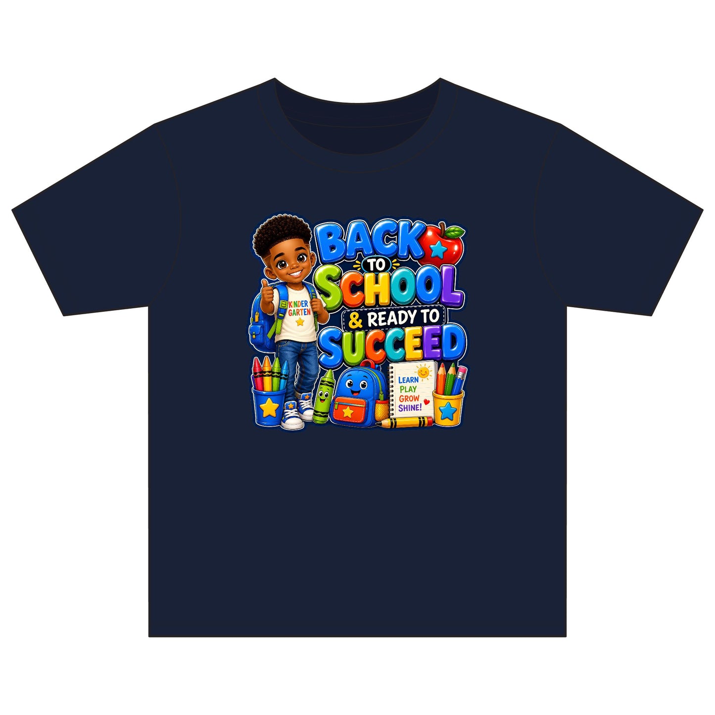 Back to School Tee - "Back to School & Ready to Succeed" Youth T-Shirt