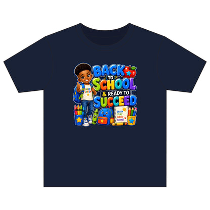 Back to School Tee - "Back to School & Ready to Succeed" Youth T-Shirt