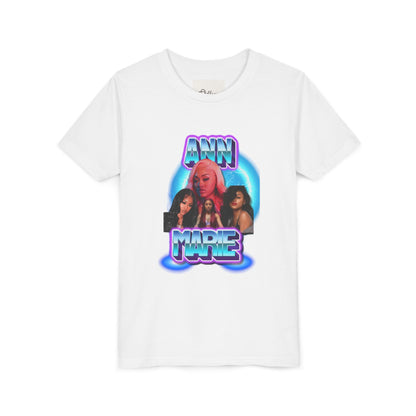 Youth Tee — Retro Neon Portrait Graphic "ANN MARIE"