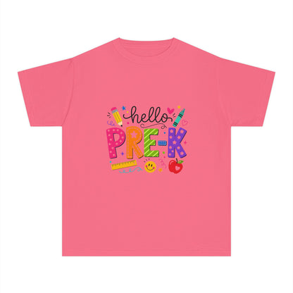 Hello Pre-K Kids Tee — Colorful Back-to-School Preschool Shirt