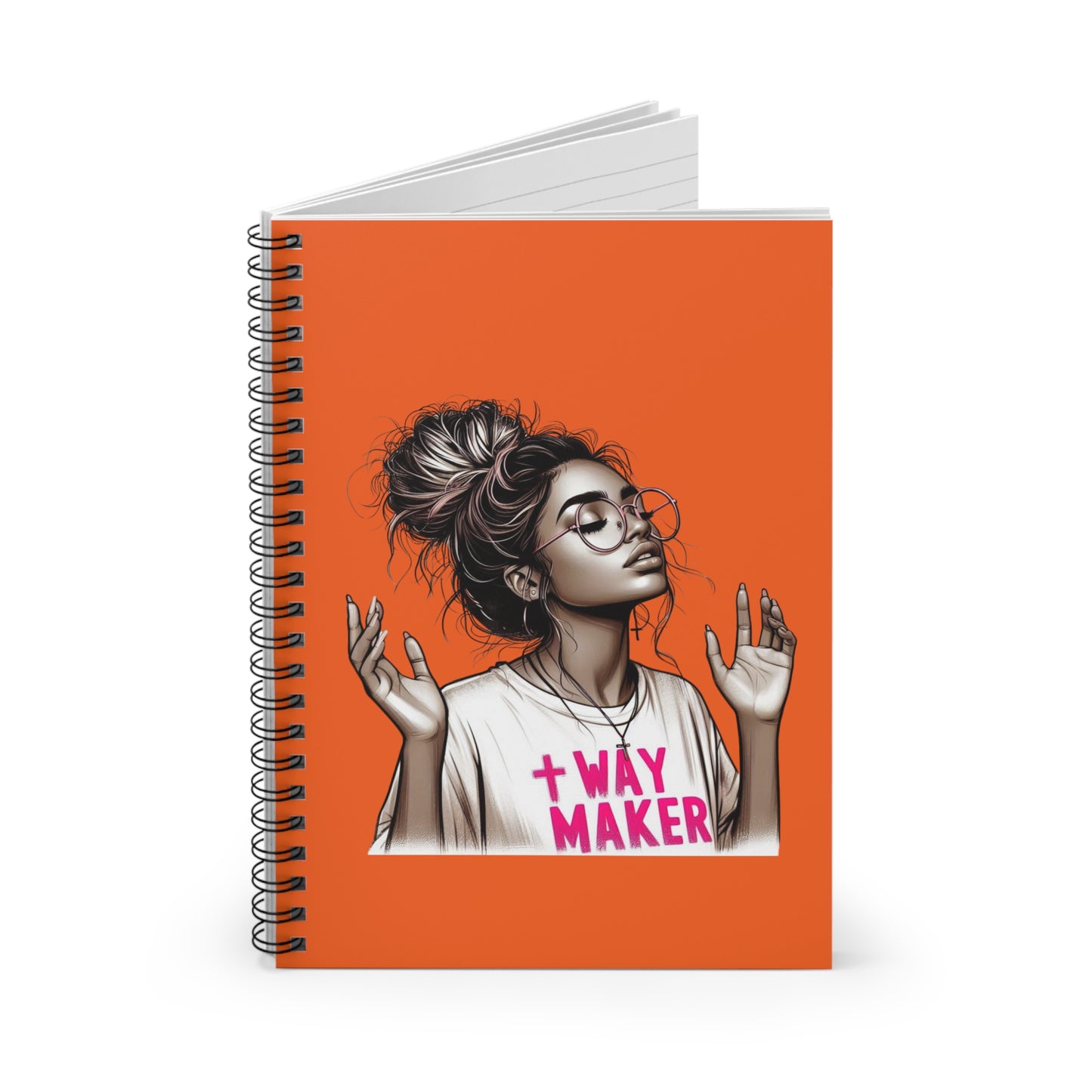 Way Maker Spiral Notebook — Inspirational Christian Journal (Ruled)