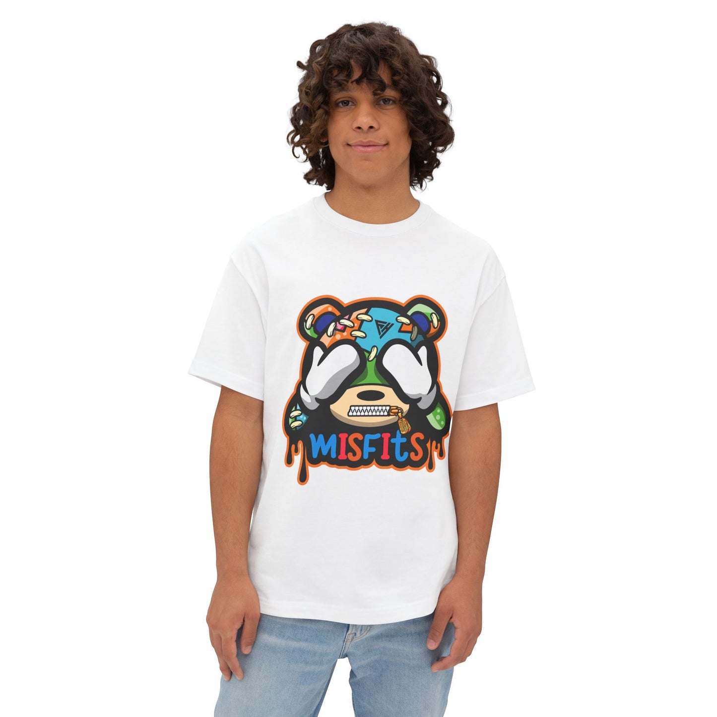 Misfits Bear Graphic Tee —  Streetwear Oversized Boxy T-Shirt