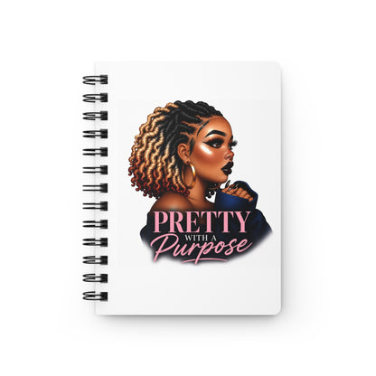 Pretty With a Purpose Spiral Notebook — Empowerment Journal for Black Women