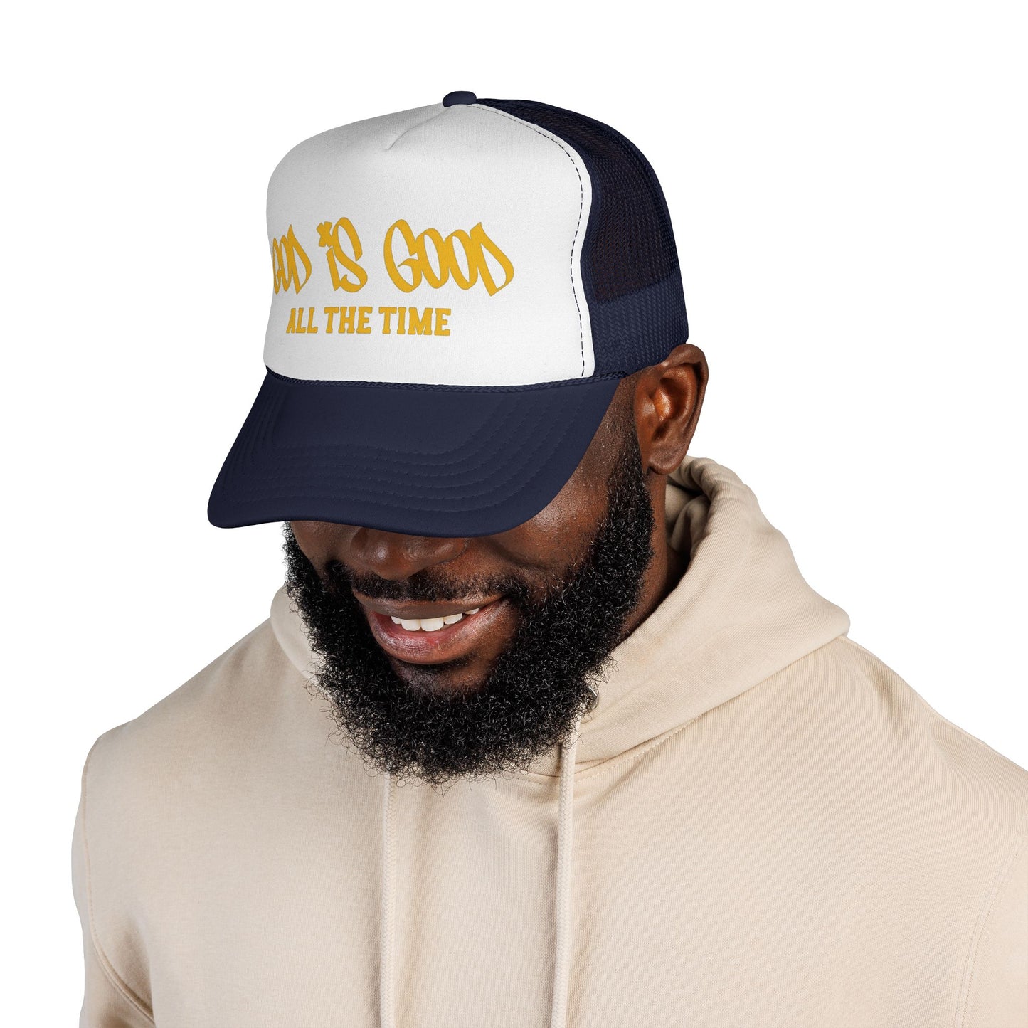 God Is Good Trucker Hat — ‘God Is Good All The Time’ Faith Mesh Cap
