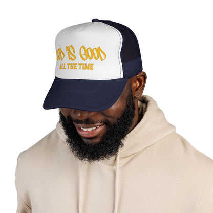 God Is Good Trucker Hat — ‘God Is Good All The Time’ Faith Mesh Cap