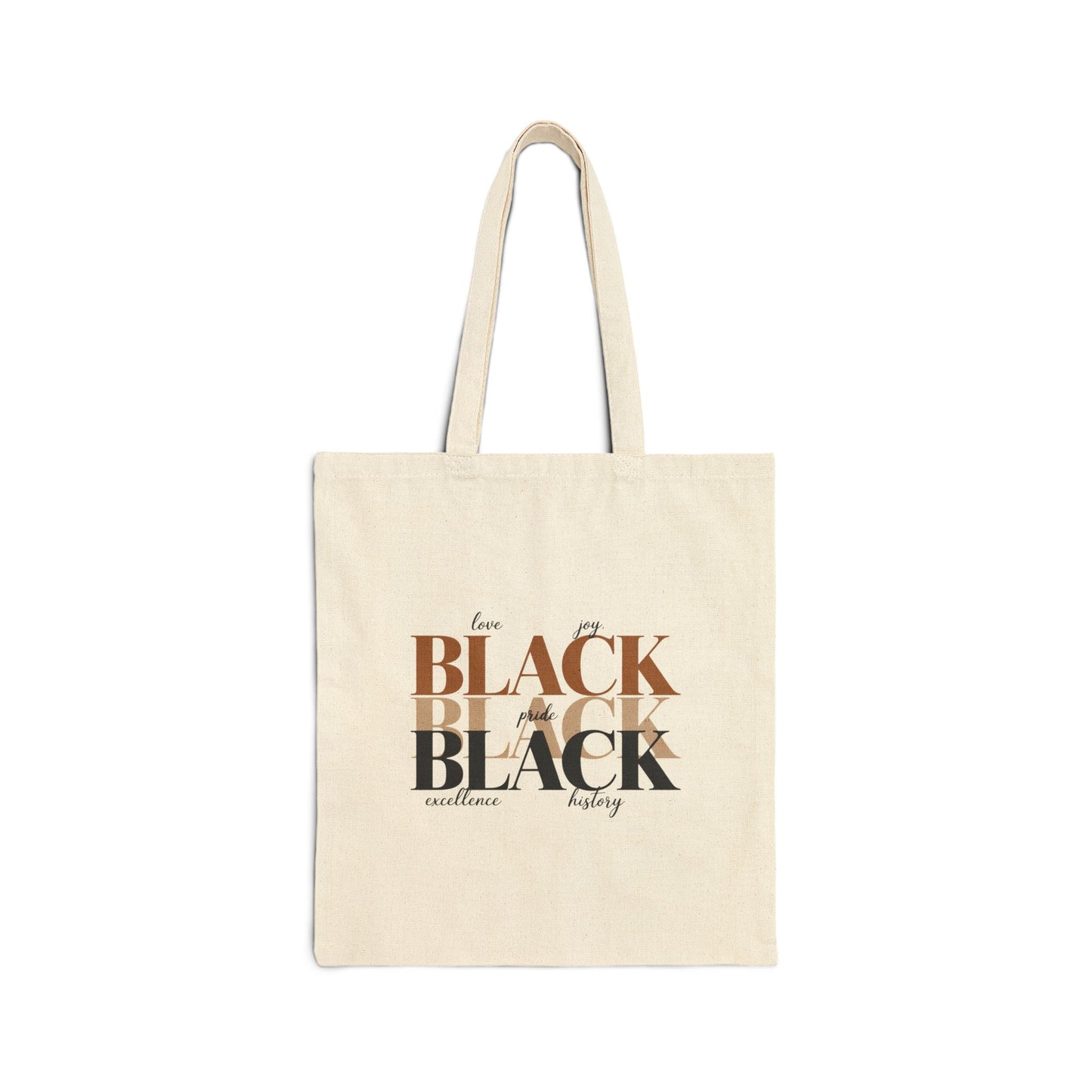 Canvas Tote Bag — Empowering Black Sister Art Print Tote (Afro Woman & "Black is Beautiful" Typography)