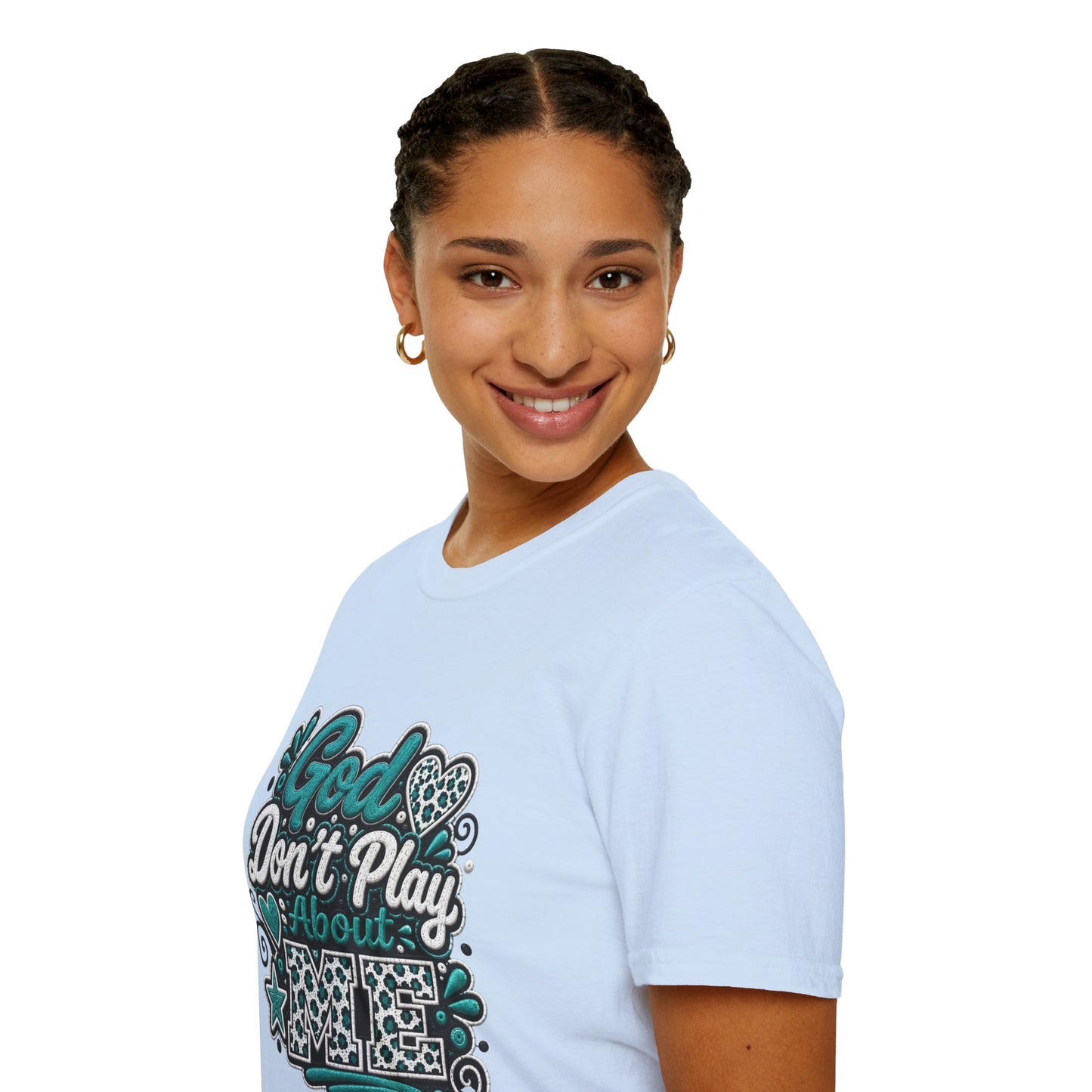 T-Shirt — "God Don't Play About Me" Inspirational Faith Graphic Tee