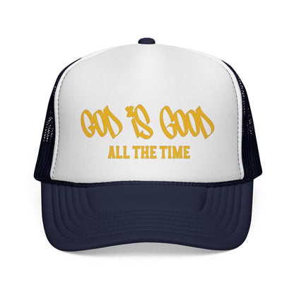 God Is Good Trucker Hat — ‘God Is Good All The Time’ Faith Mesh Cap