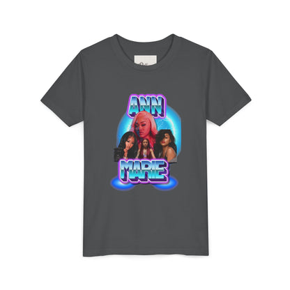 Youth Tee — Retro Neon Portrait Graphic "ANN MARIE"