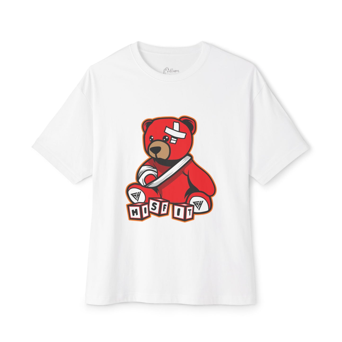 Misfit Bandaged Teddy Graphic Tee — Oversized Boxy T-Shirt