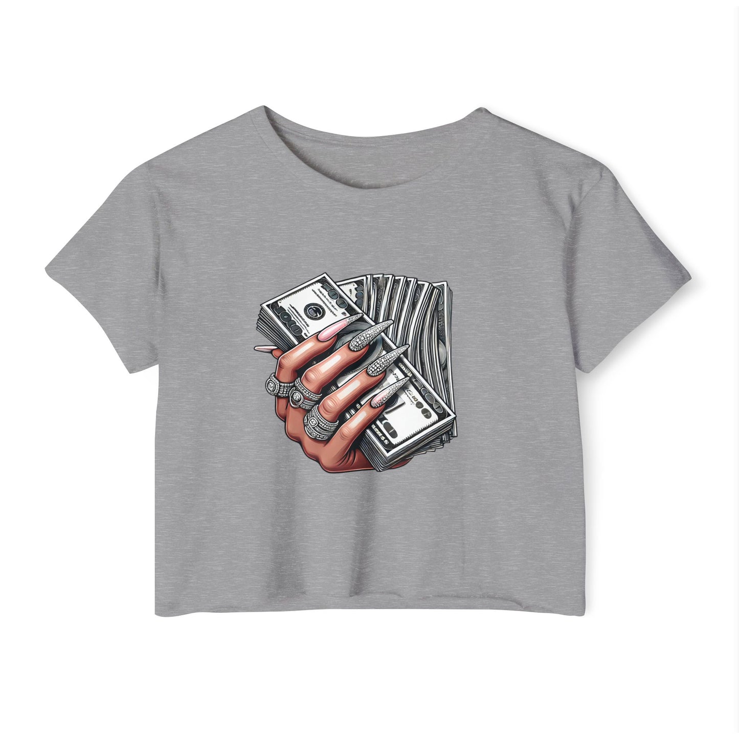 Money Grip Crop Top — Women's Graphic Tee