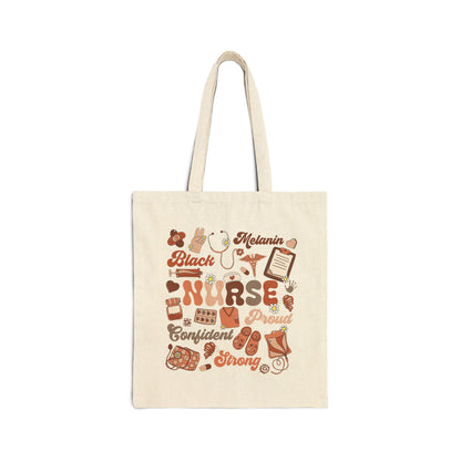 Black Nurse Tote Bag – Melanin Proud Nurse Canvas