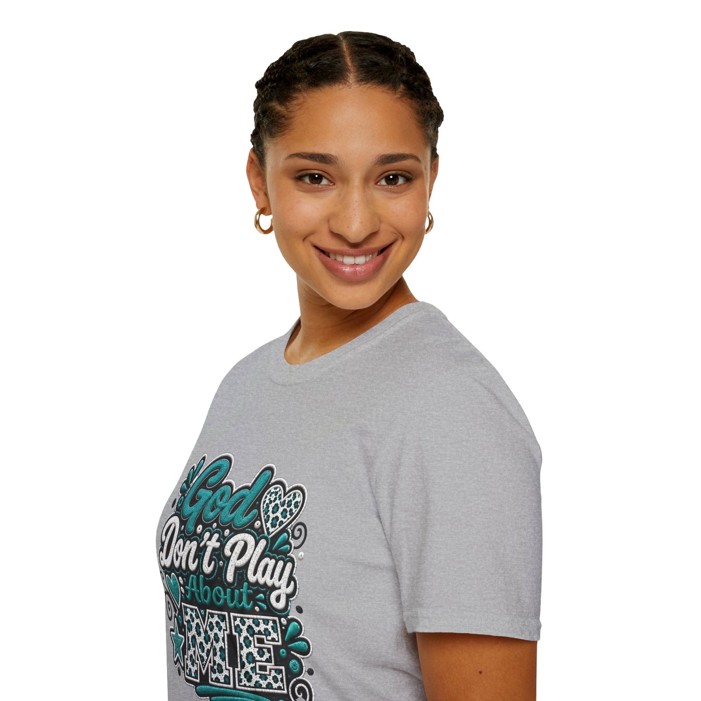 T-Shirt — "God Don't Play About Me" Inspirational Faith Graphic Tee