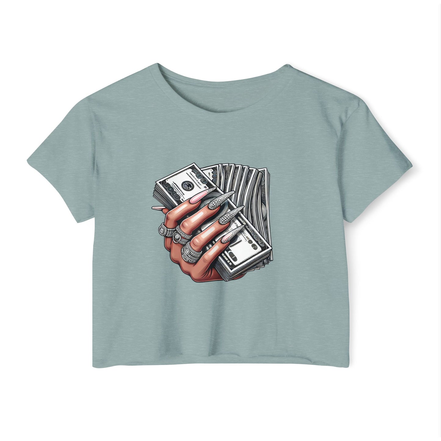Money Grip Crop Top — Women's Graphic Tee