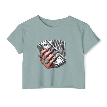 Money Grip Crop Top — Women's Graphic Tee