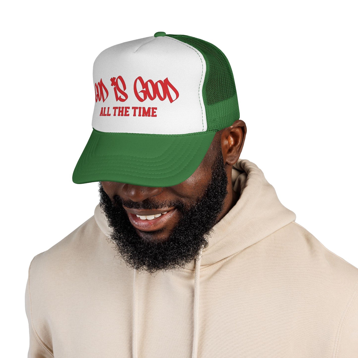 God Is Good All The Time Trucker Cap — Christian Faith Mesh Hat