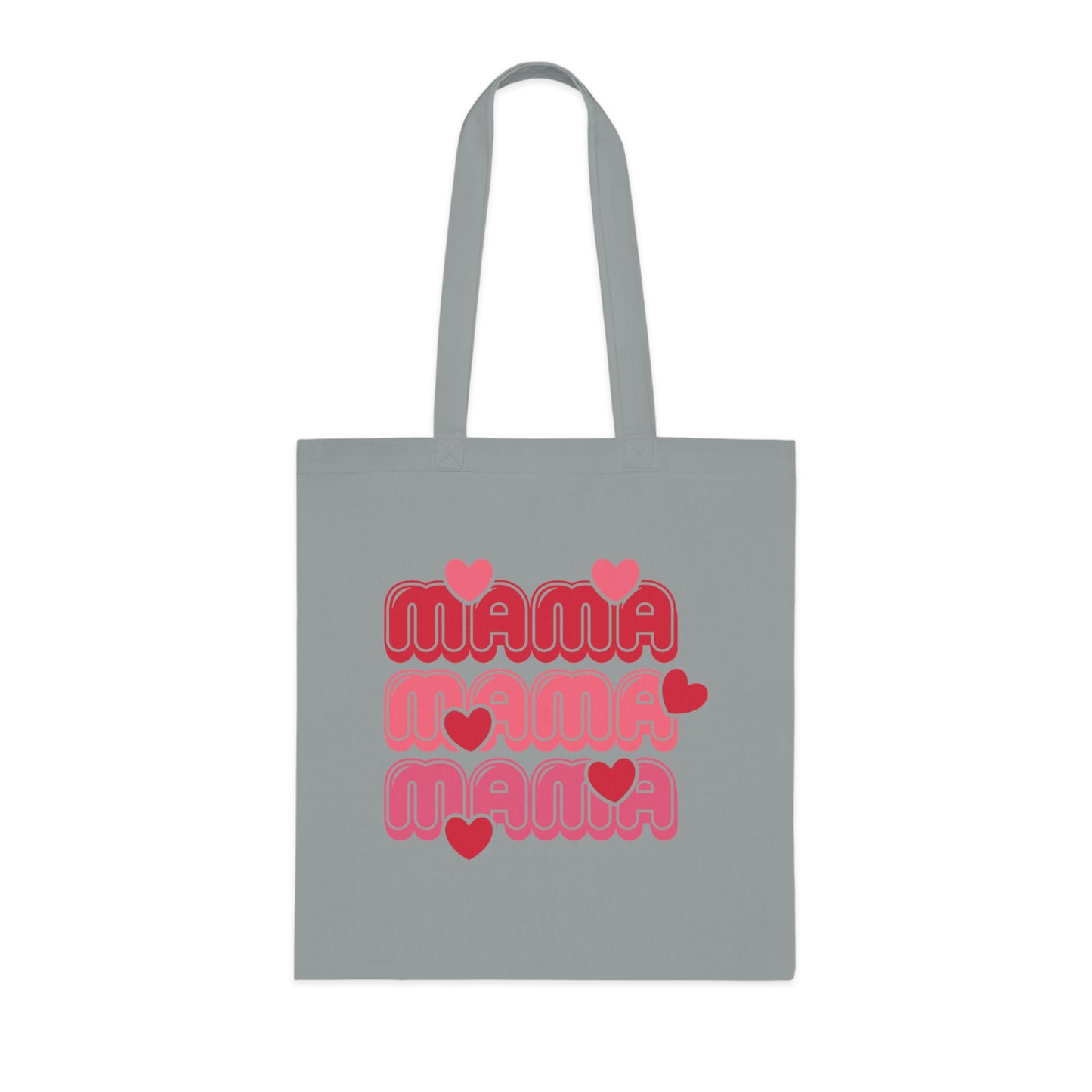 Mama Retro Hearts Cotton Tote