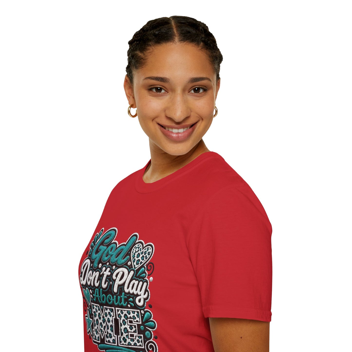 T-Shirt — "God Don't Play About Me" Inspirational Faith Graphic Tee