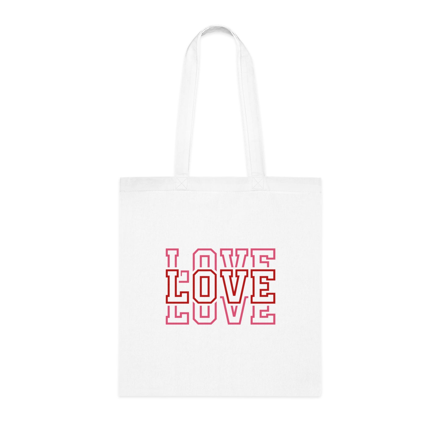 Love Stacked Cotton Tote