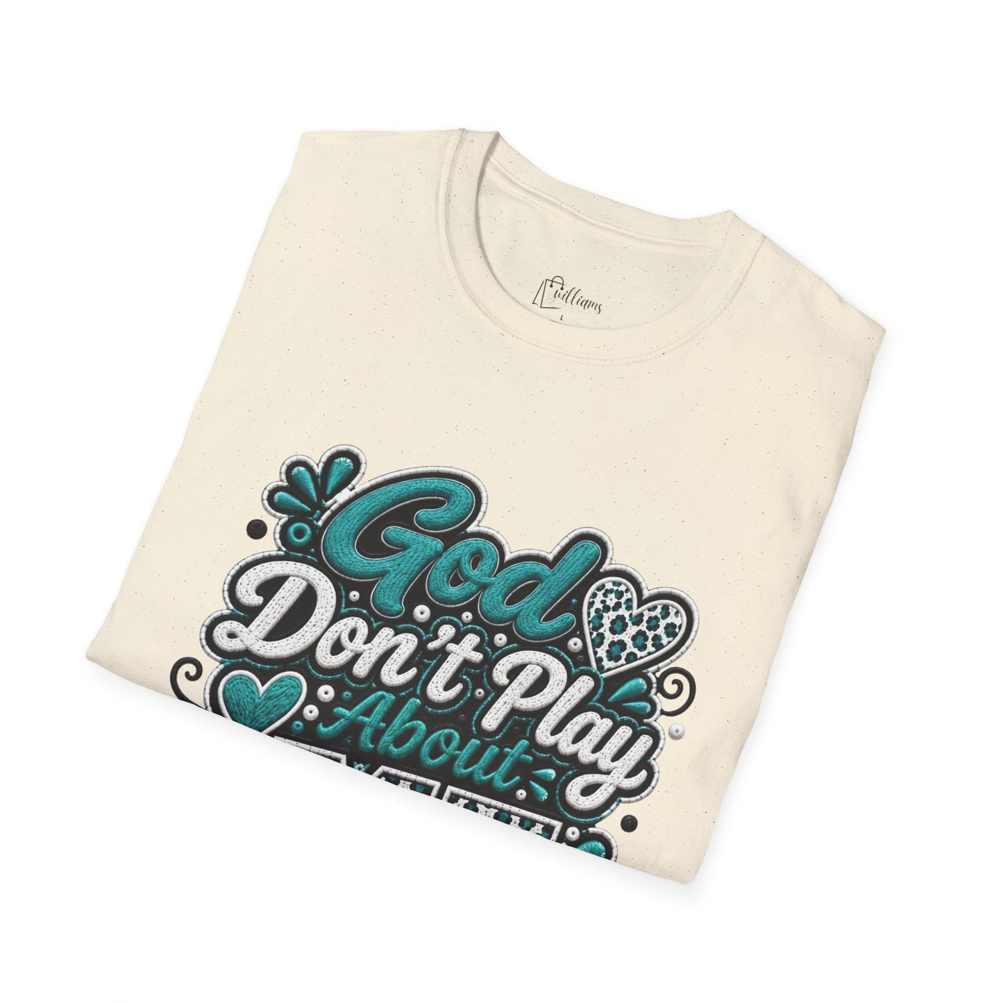 T-Shirt — "God Don't Play About Me" Inspirational Faith Graphic Tee