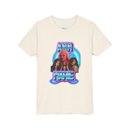 Youth Tee — Retro Neon Portrait Graphic "ANN MARIE"