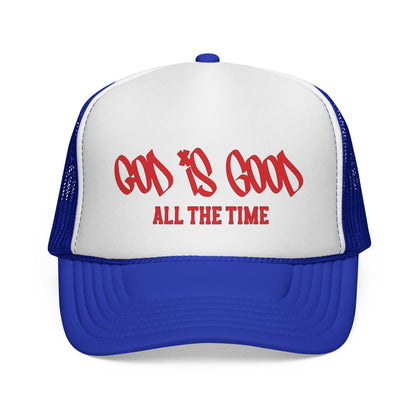 God Is Good All The Time Trucker Cap — Christian Faith Mesh Hat