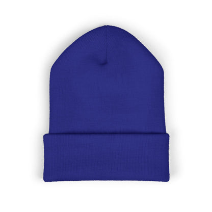 Mama Floral Embroidered Cuffed Beanie — Cozy Knit Mom Hat