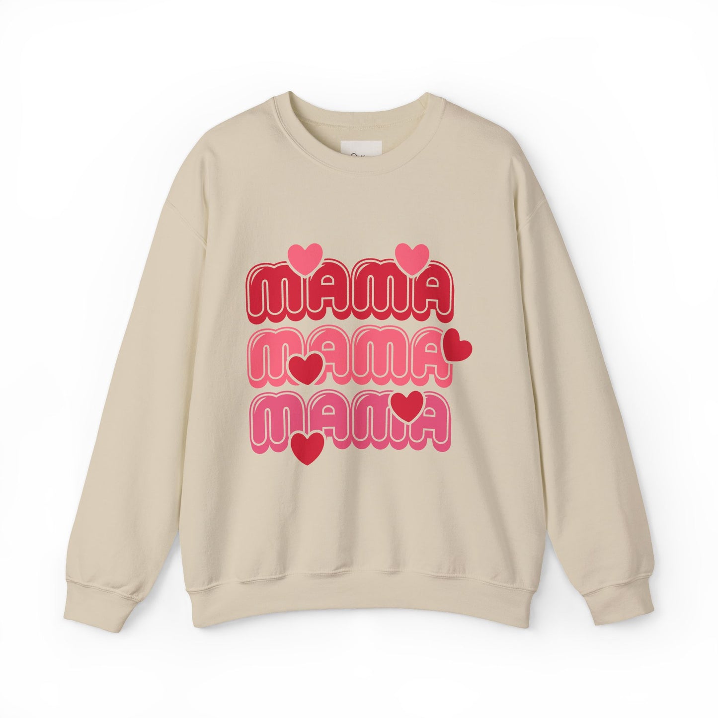 Mama Retro Hearts Crewneck Sweatshirt
