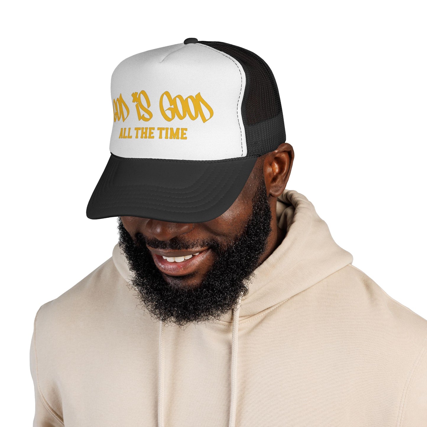 God Is Good Trucker Hat — ‘God Is Good All The Time’ Faith Mesh Cap