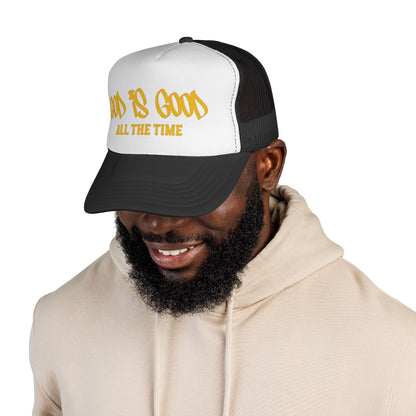 God Is Good Trucker Hat — ‘God Is Good All The Time’ Faith Mesh Cap