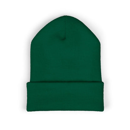 Mama Floral Embroidered Cuffed Beanie — Cozy Knit Mom Hat