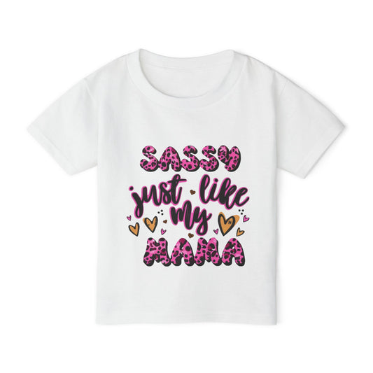 Sassy Just Like My Mama Toddler T-Shirt — Cute Leopard Tee