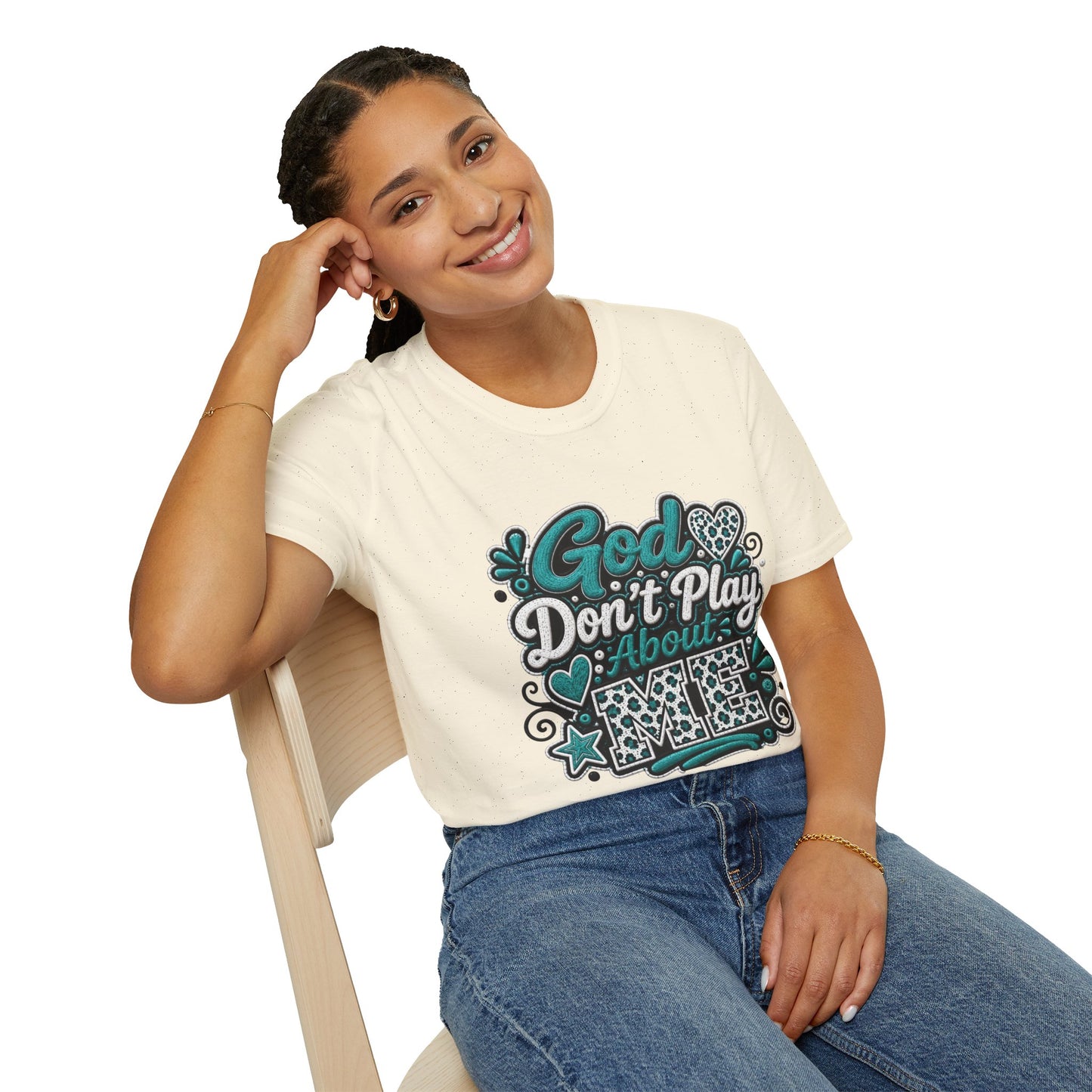 T-Shirt — "God Don't Play About Me" Inspirational Faith Graphic Tee