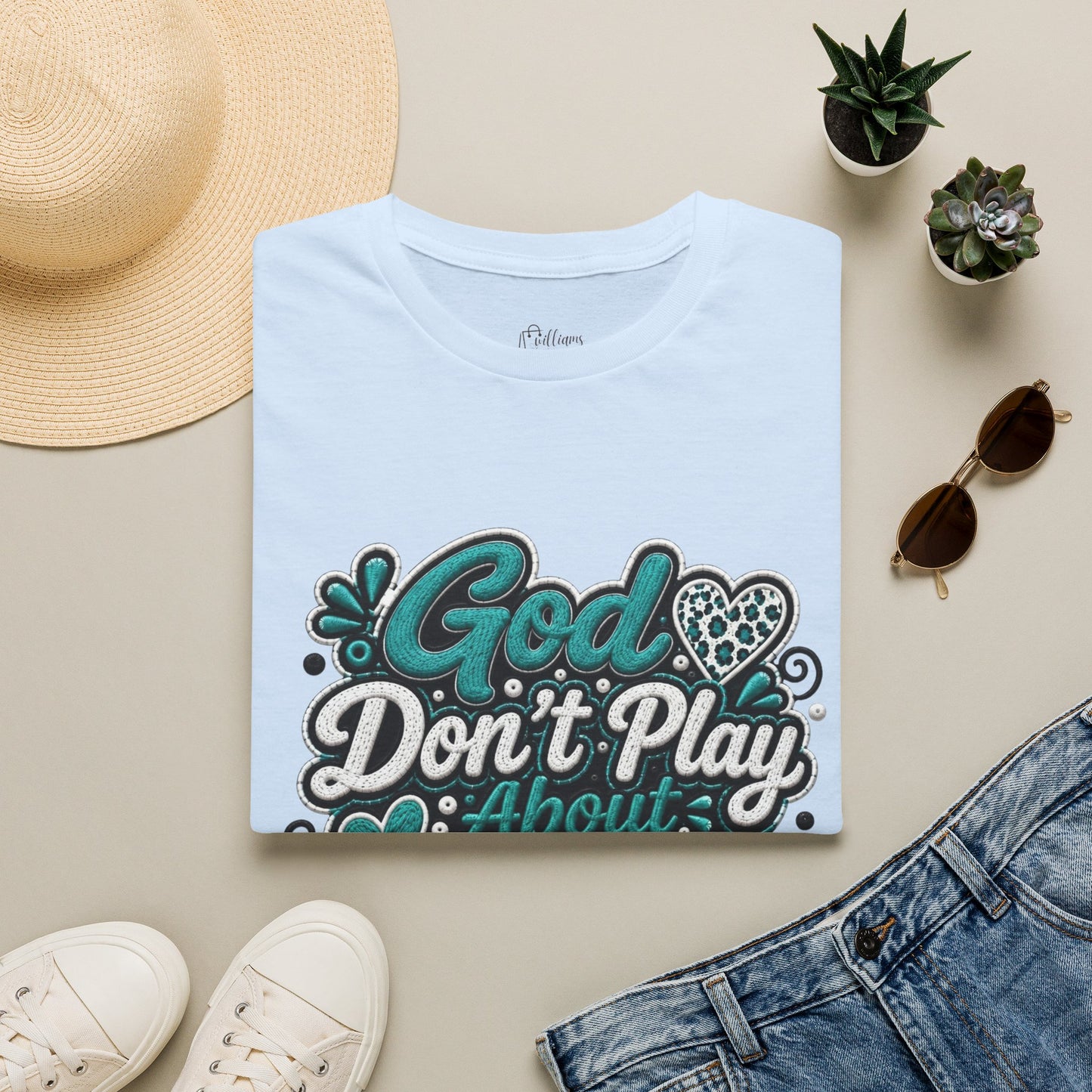 T-Shirt — "God Don't Play About Me" Inspirational Faith Graphic Tee
