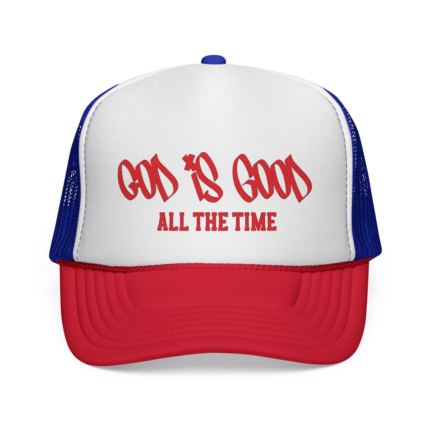 God Is Good All The Time Trucker Cap — Christian Faith Mesh Hat