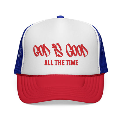 God Is Good All The Time Trucker Cap — Christian Faith Mesh Hat