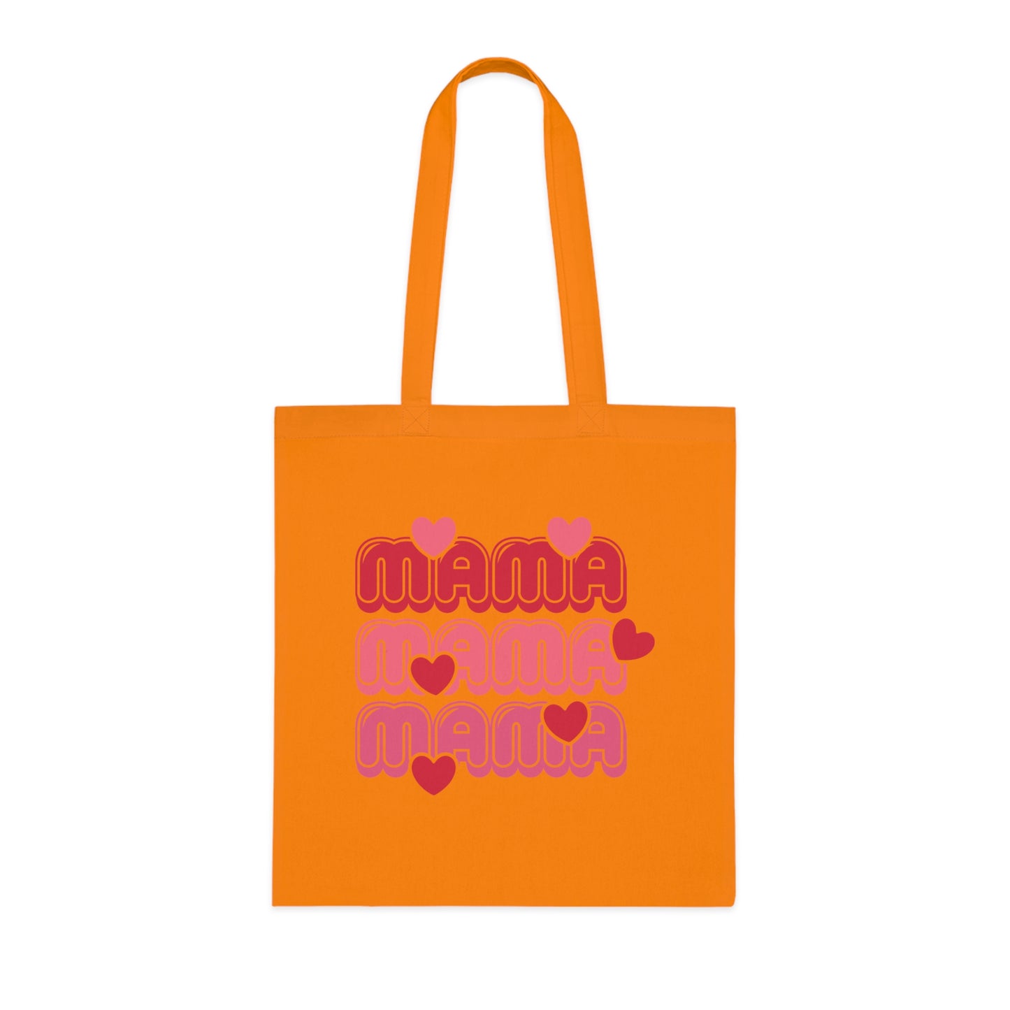Mama Retro Hearts Cotton Tote