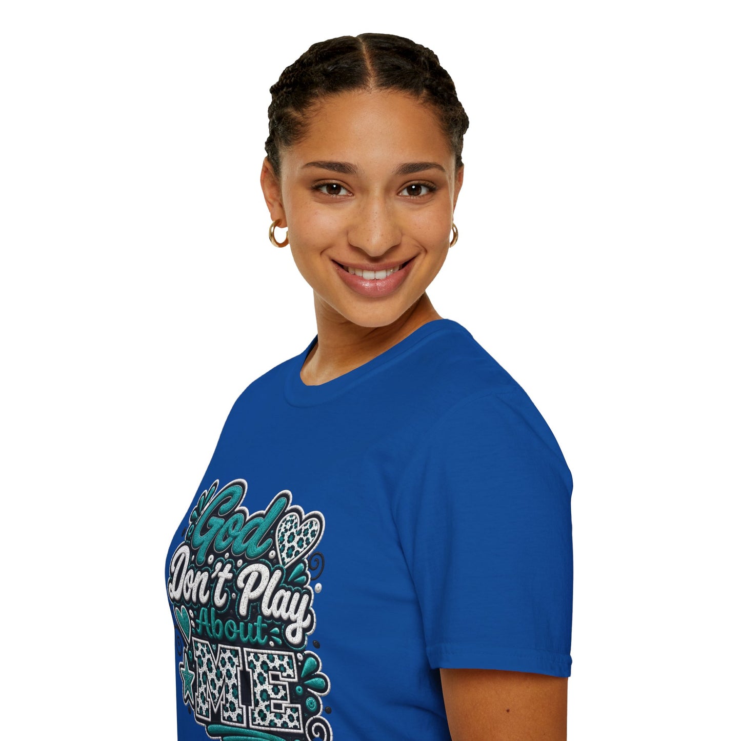 T-Shirt — "God Don't Play About Me" Inspirational Faith Graphic Tee