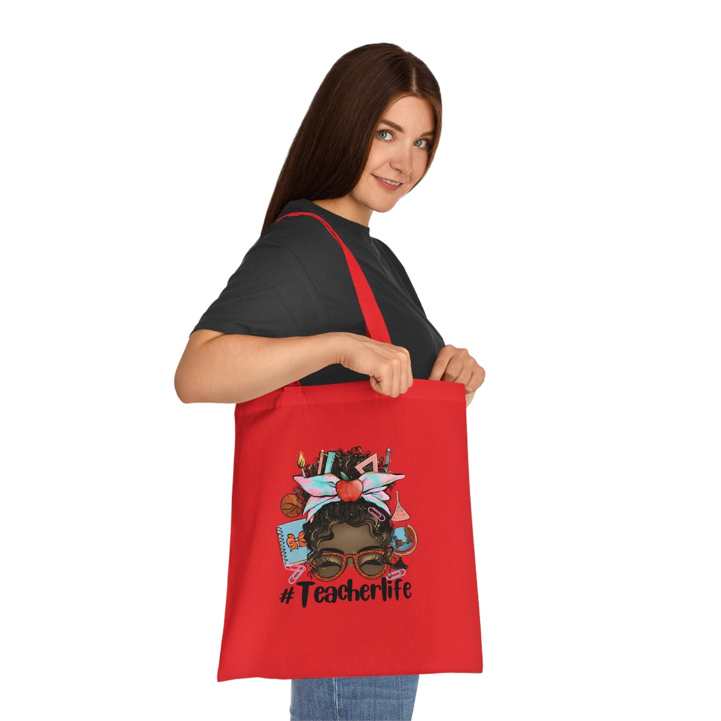 #Teacherlife Tote Bag, Eco-Friendly Tote