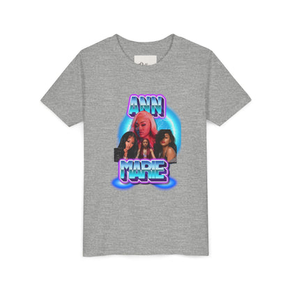 Youth Tee — Retro Neon Portrait Graphic "ANN MARIE"