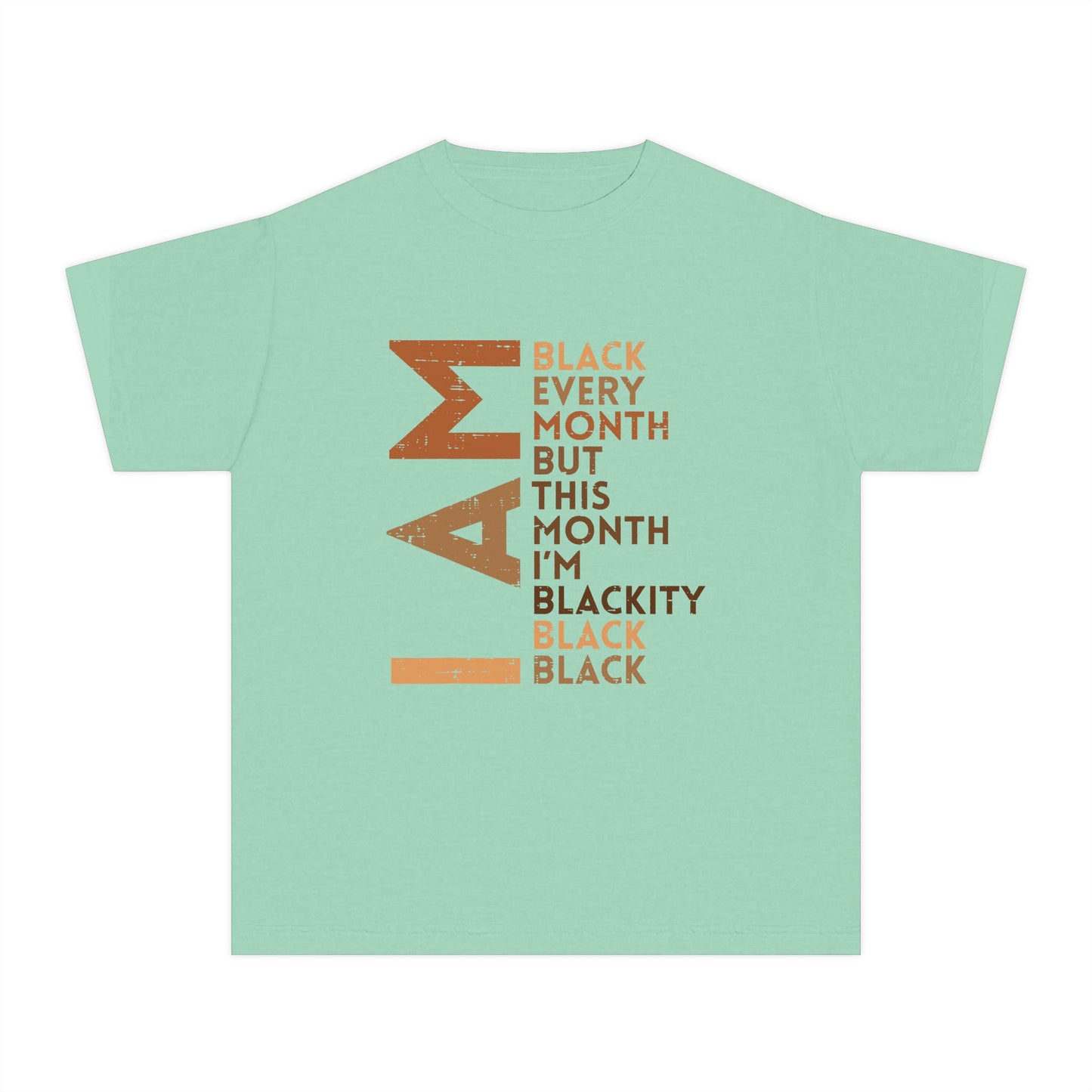 Youth Tee — "I AM Black Every Month" Empowerment Shirt