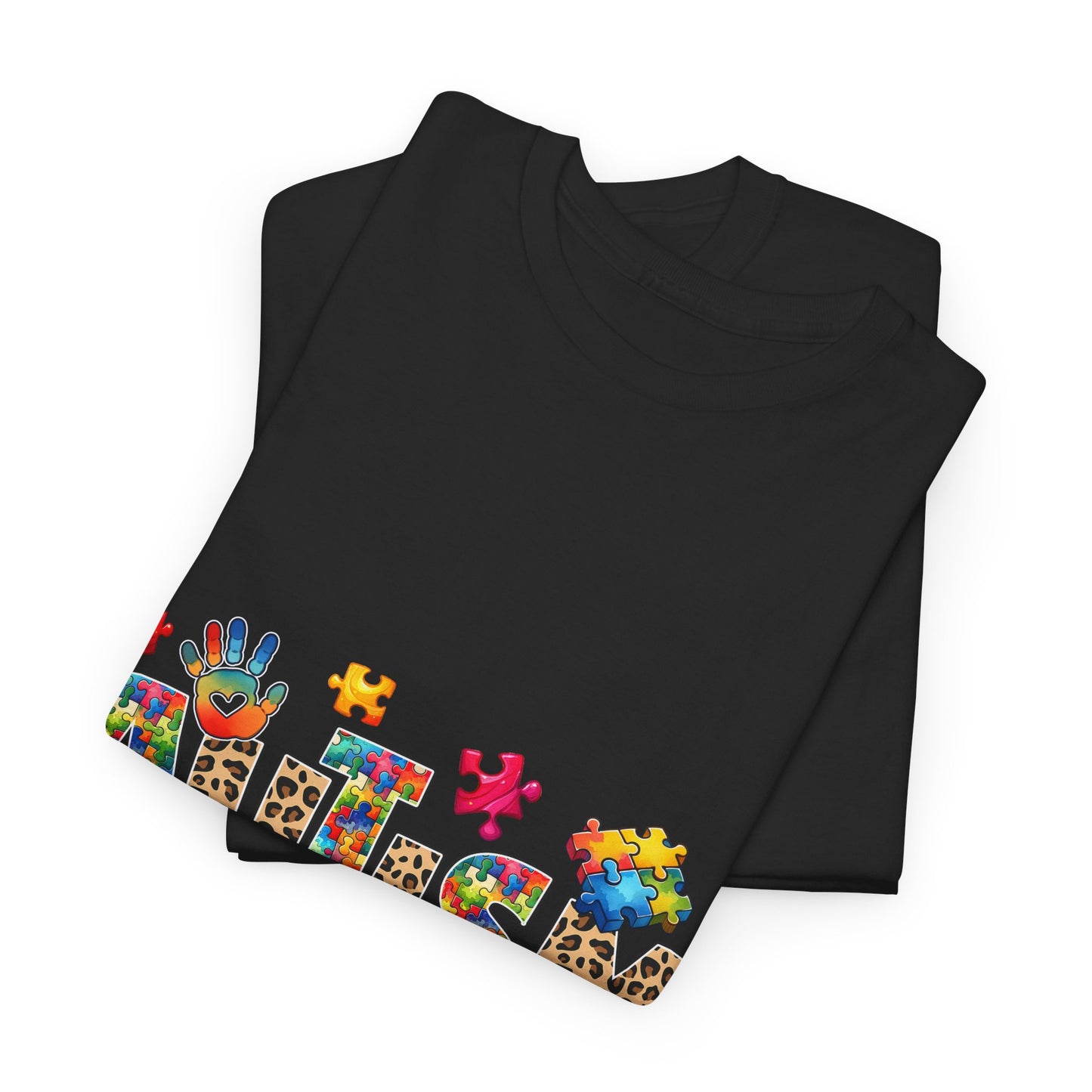 Autism Awareness T-Shirt — 'Autism: Sparking the World with Creativity' Puzzle Design
