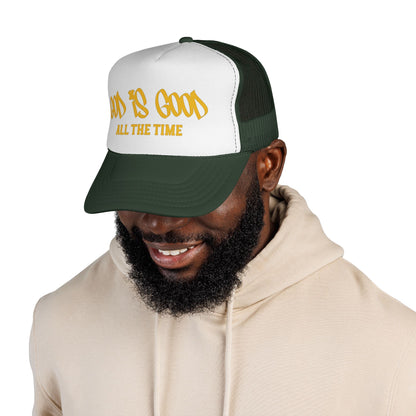 God Is Good Trucker Hat — ‘God Is Good All The Time’ Faith Mesh Cap