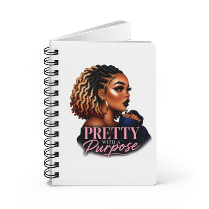 Pretty With a Purpose Spiral Notebook — Empowerment Journal for Black Women