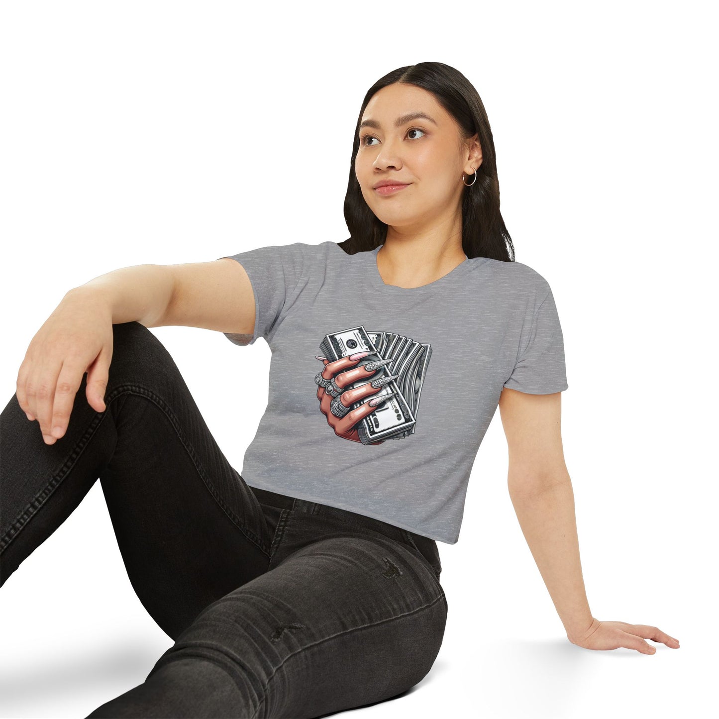 Money Grip Crop Top — Women's Graphic Tee