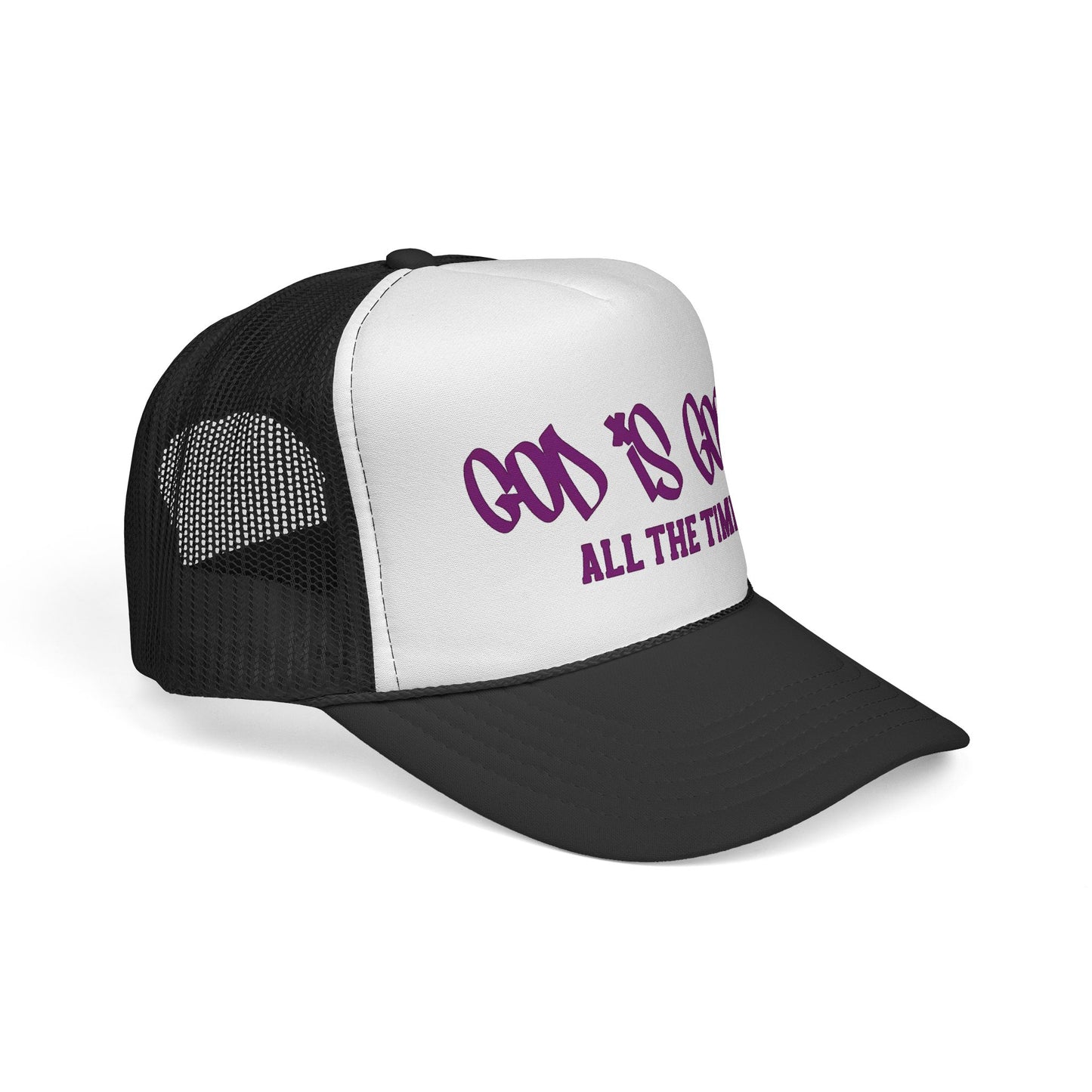 God Is Good All The Time Trucker Cap — Christian Faith Mesh Baseball Hat