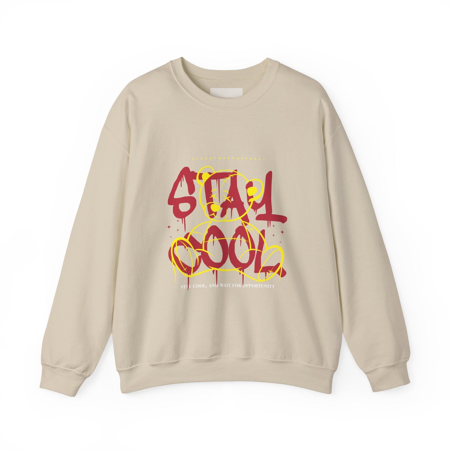Stay Cool Crewneck Sweatshirt — Graffiti Style "Stay Cool" Graphic